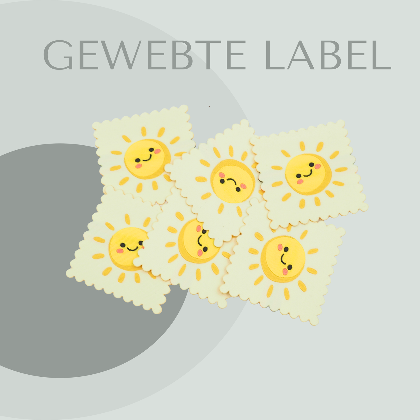 Sonne Label gewebt Eigenproduktion
