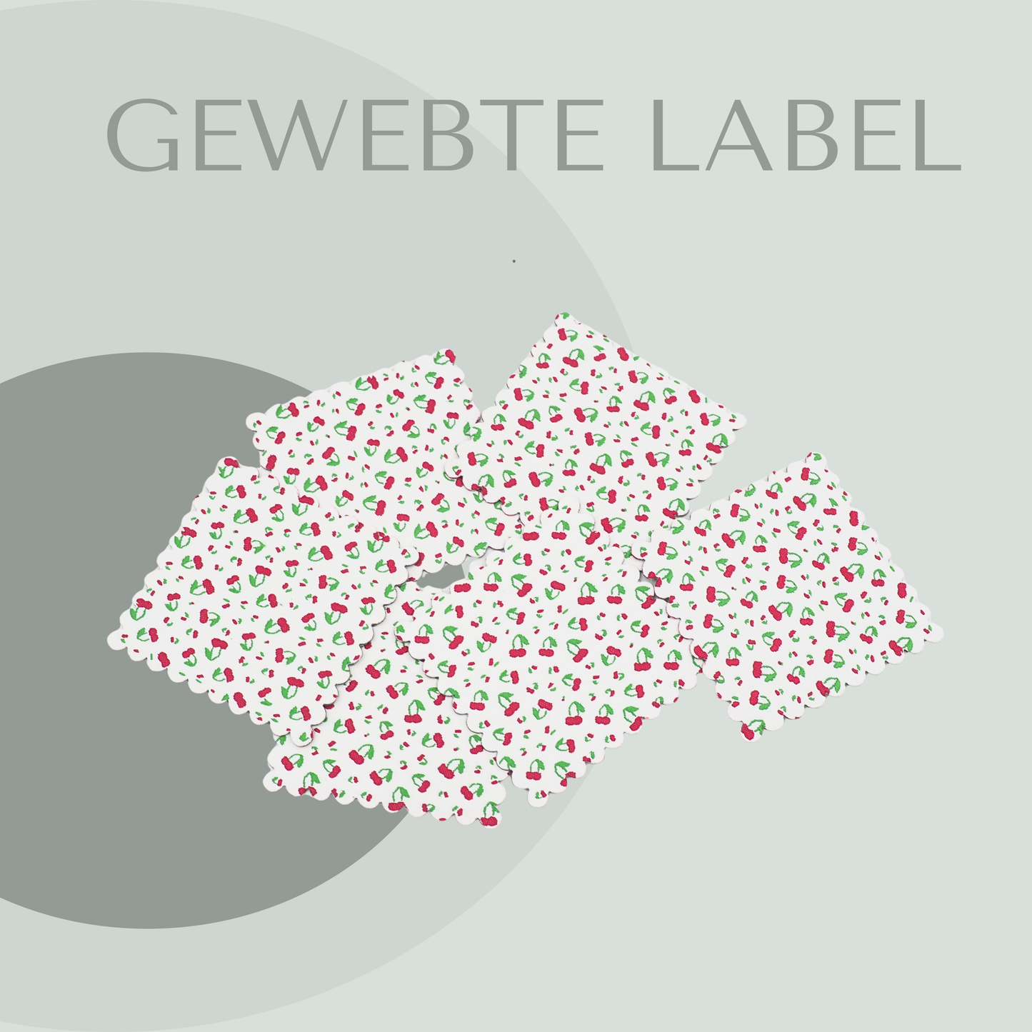 Kirschen Label gewebt Eigenproduktion