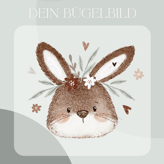 Hase braun - Bügel-Bild Bügelbild  Eigenproduktion