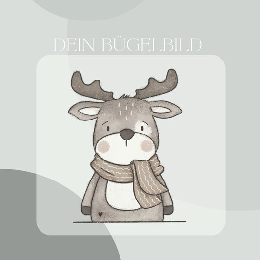 Rentier -  Bügel-Bild Bügelbild Eigenproduktion