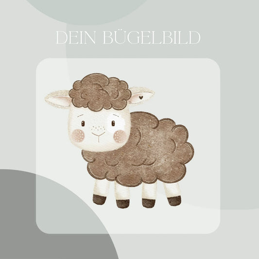 Schaf braun - Bügel-Bild Bügelbild Eigenproduktion