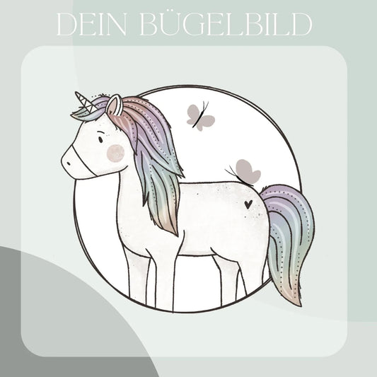 Einhorn Panel - Bügel-Bild Bügelbild Eigenproduktion