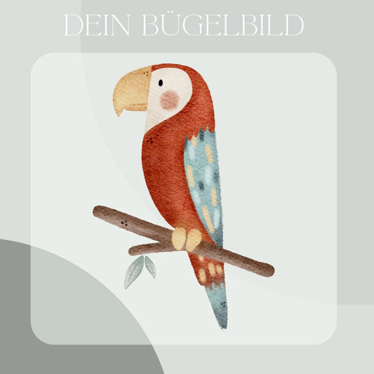 Papagei - Bügel-Bild Bügelbild Eigenproduktion