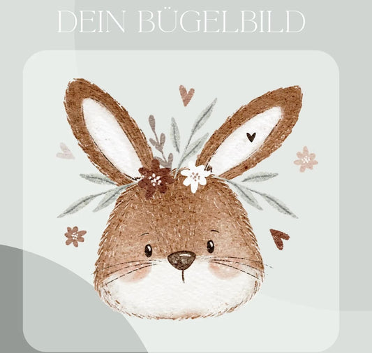 Hase hellbraun - Bügel-Bild Bügelbild Eigenproduktion