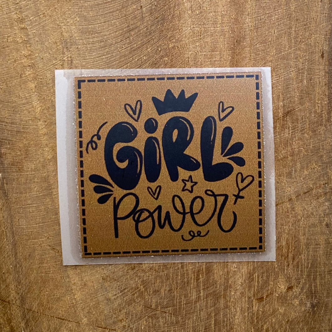 Girl Power Bügel-Label Eigenproduktion