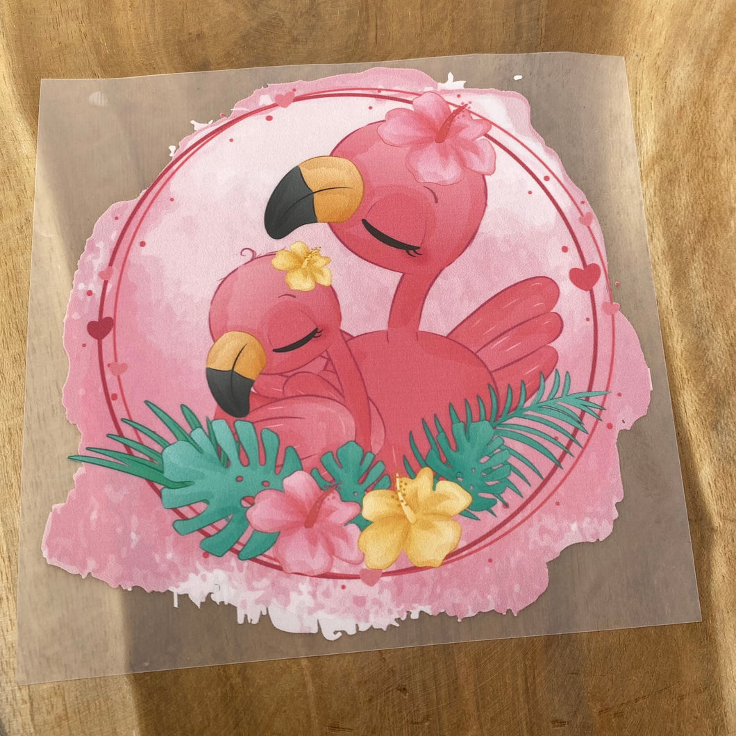 Flamingo Bügel-Bild Eigenproduktion