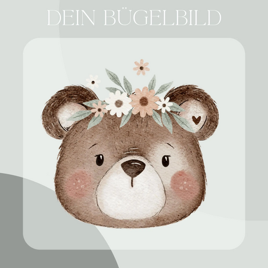 Bär braun  Bügel-Bild Bügelbild Eigenproduktion