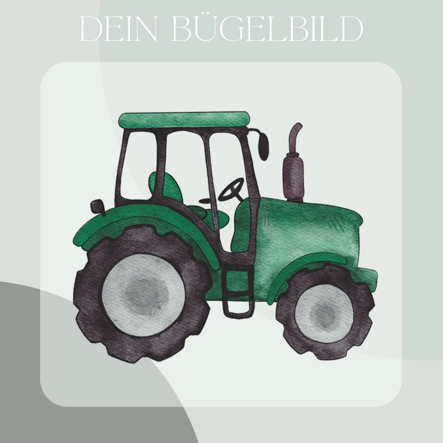 Traktor grün - Bügel-Bild Eigenproduktion