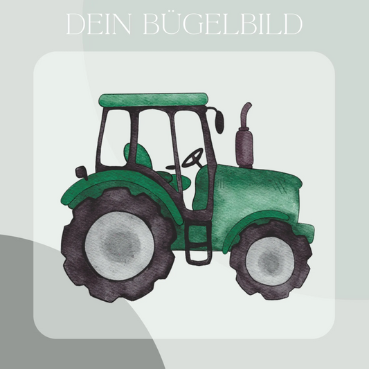 Traktor grün - Bügel-Bild Eigenproduktion