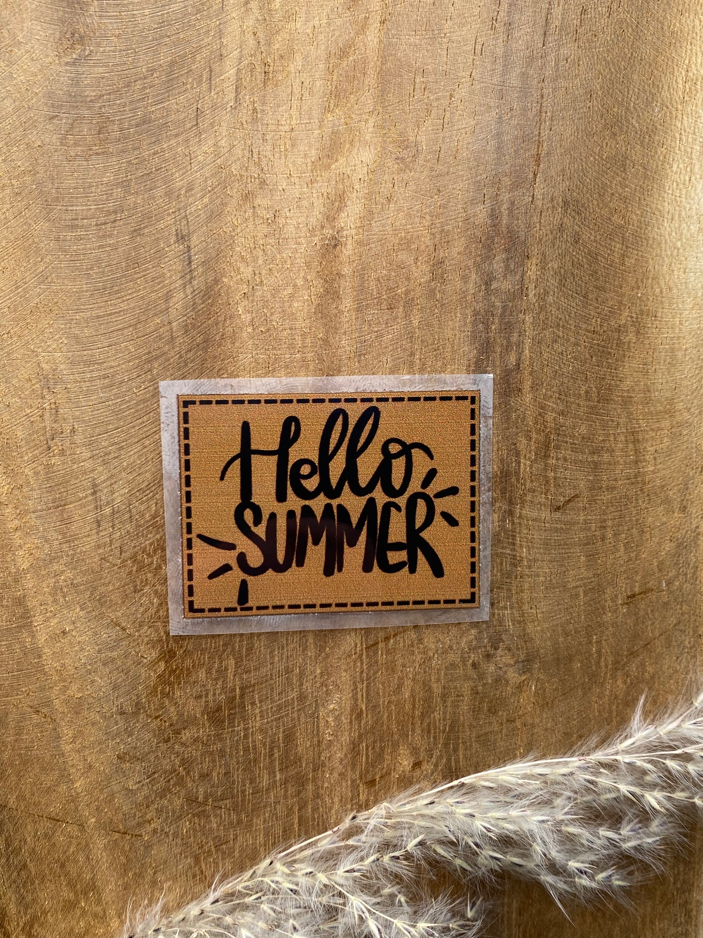 Hello Summer Bügel Label Bügellabel Eigenproduktion