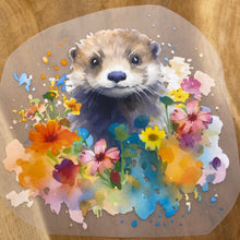 Lade das Bild in den Galerie-Viewer, floraler Otter Bügel-Bild Eigenproduktion
