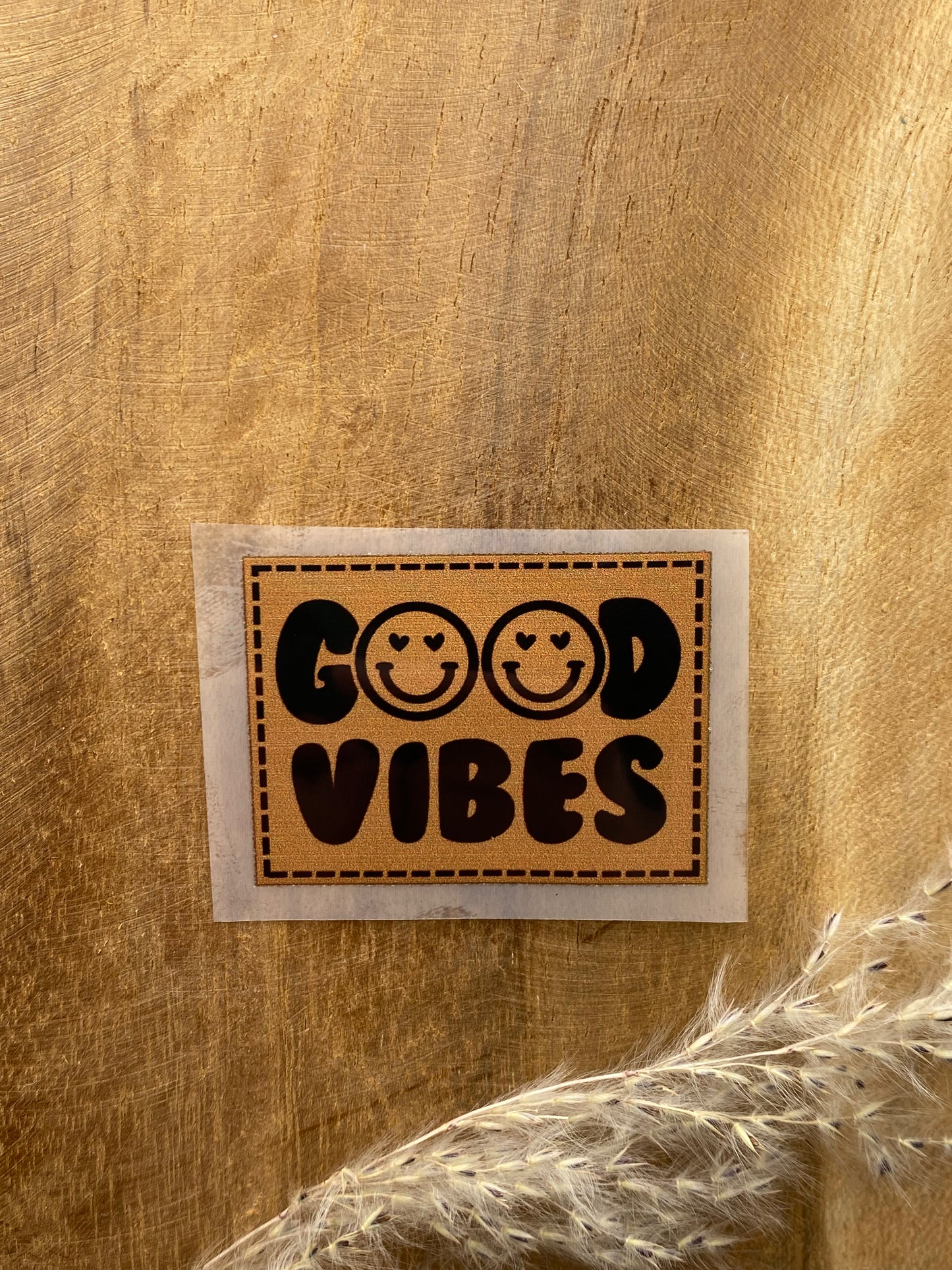 Good Vibes Bügel Label Bügellabel Eigenproduktion