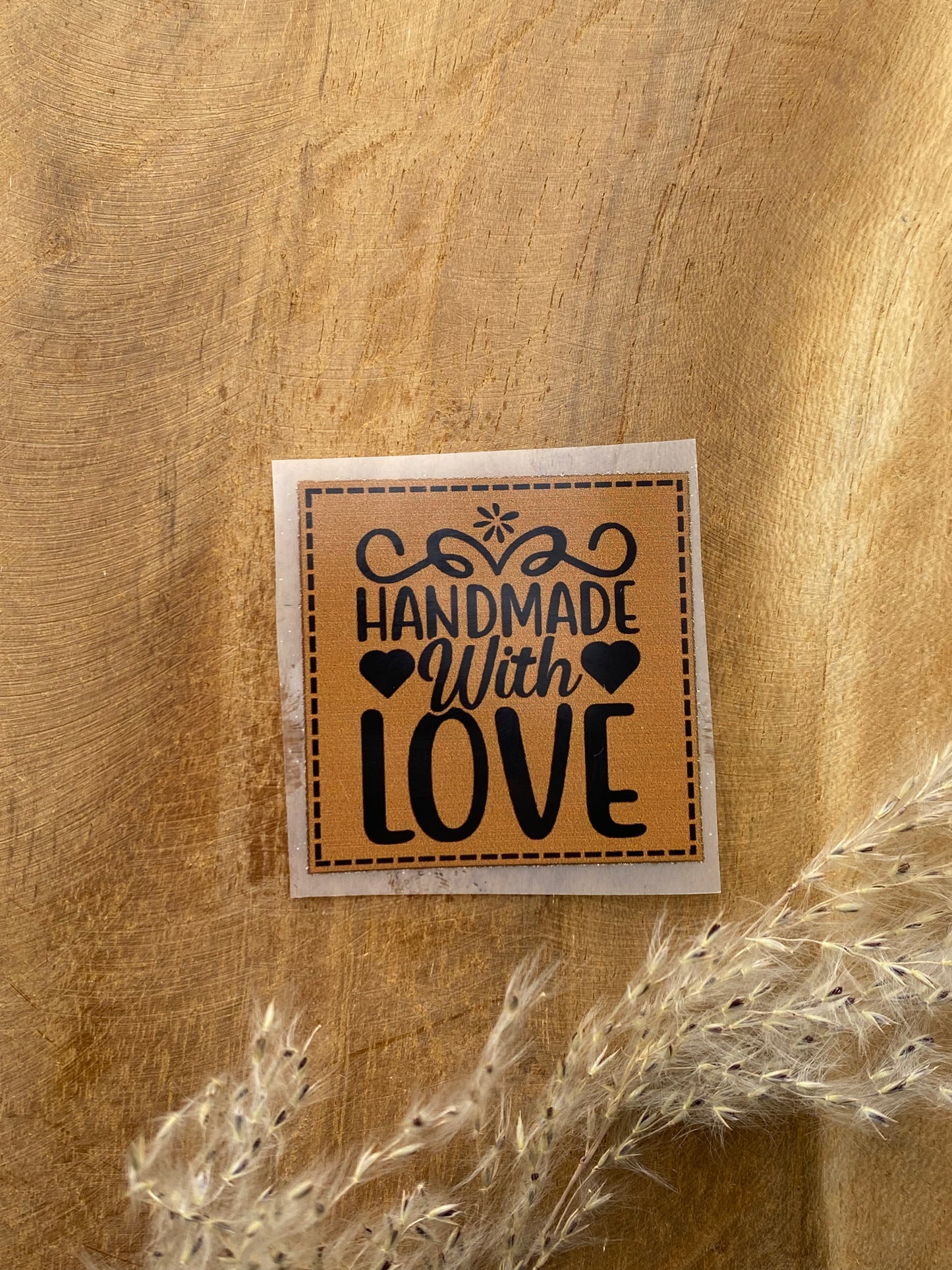 Handmade with Love Bügel Label Bügellabel Eigenproduktion
