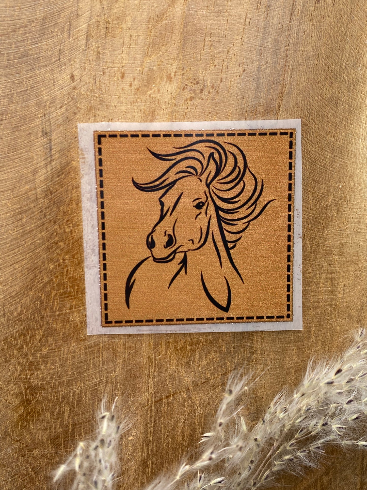 Pferd Bügel Label Bügellabel Eigenproduktion