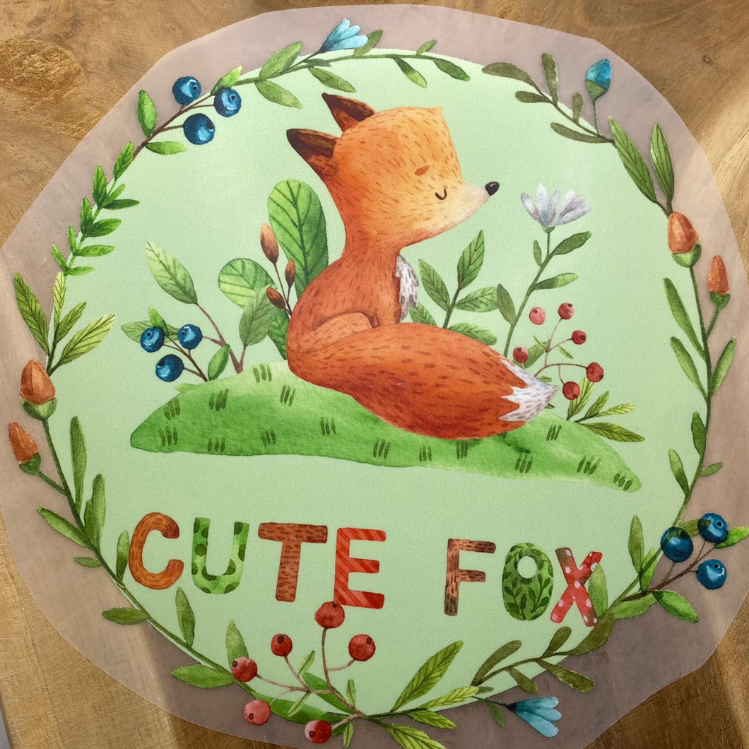 Cute Fox XXL Bügel-Bild Eigenproduktion