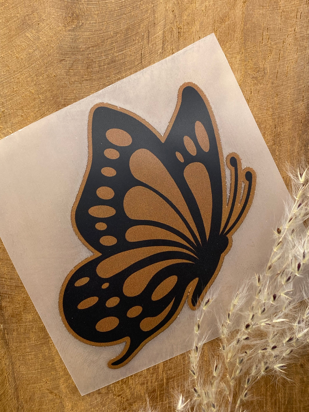 Schmetterling Bügel-Label Eigenproduktion