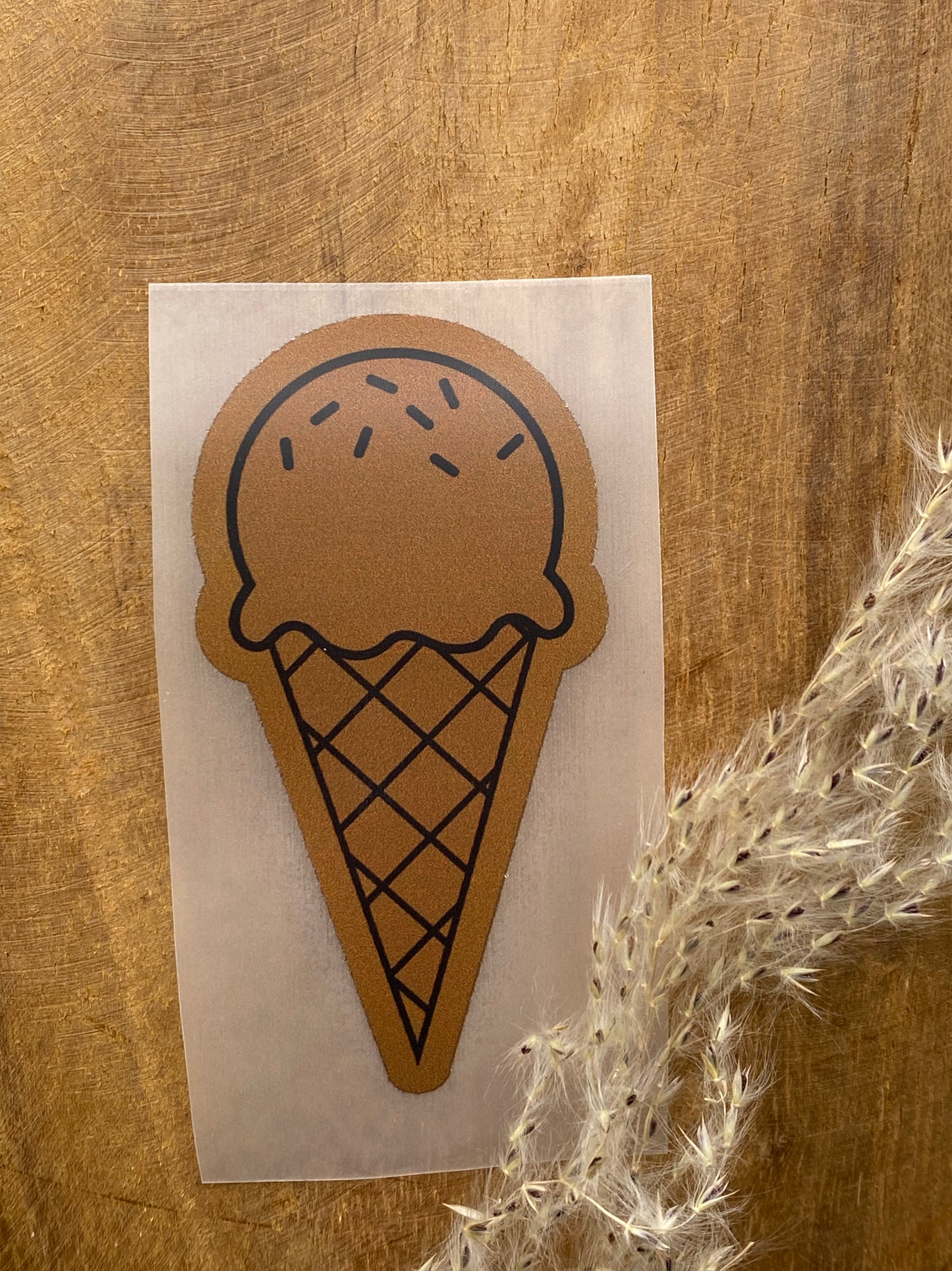 Eis in der Waffel Bügel Label Bügellabel Eigenproduktion