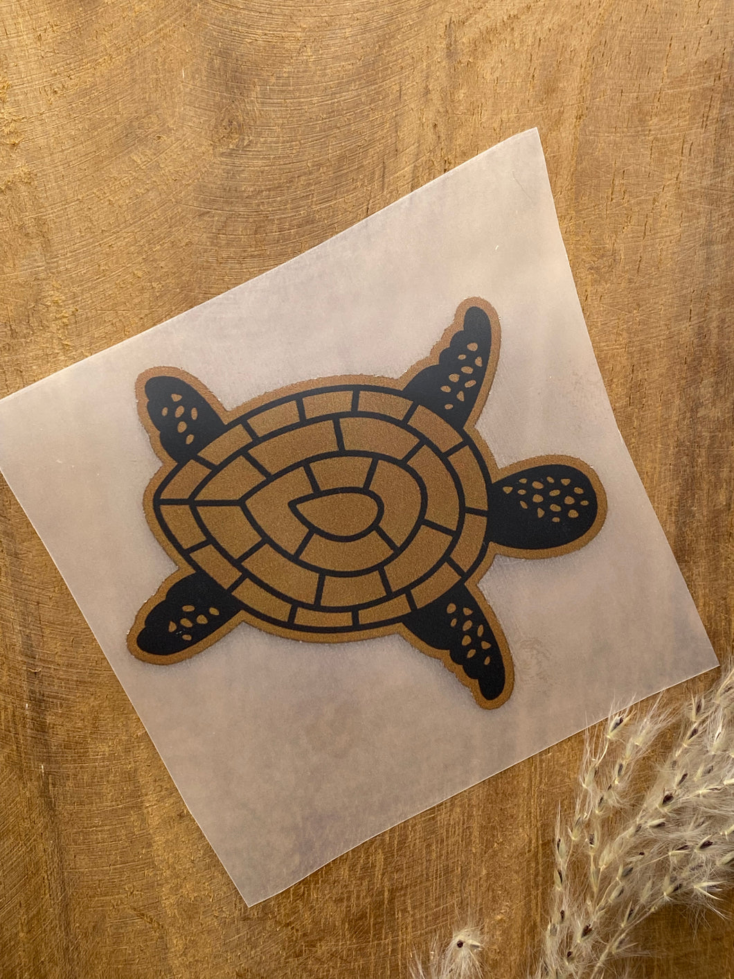 Schildkröte Bügel-Label Eigenproduktion