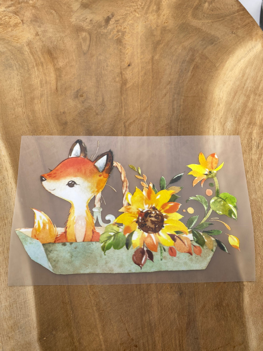 Fuchs im Herbst-Korb Bügel-Bild Eigenproduktion