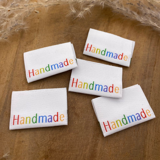 Handmade Web Label gewebt Eigenproduktion