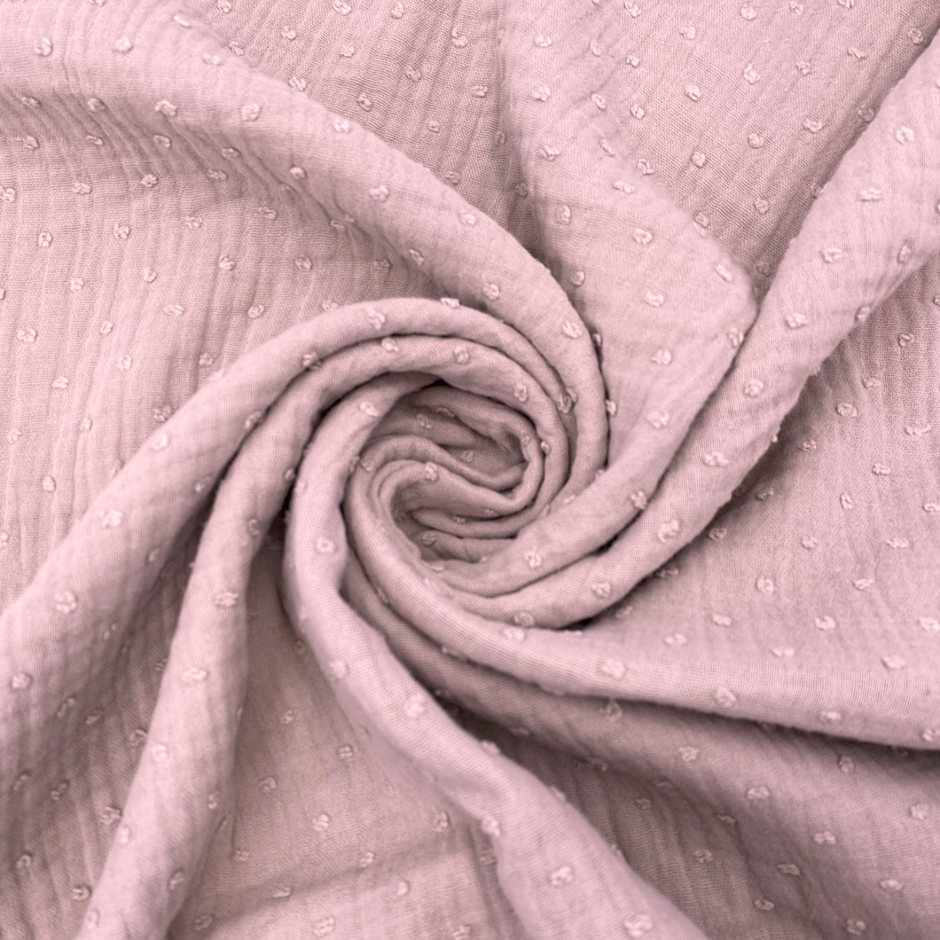Musselin Knötchen Double Gauze - Rosa