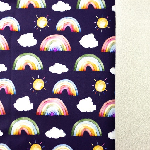 Regenbögen auf dunkelblauen Hintergrund Softshell - 0,4m SALE