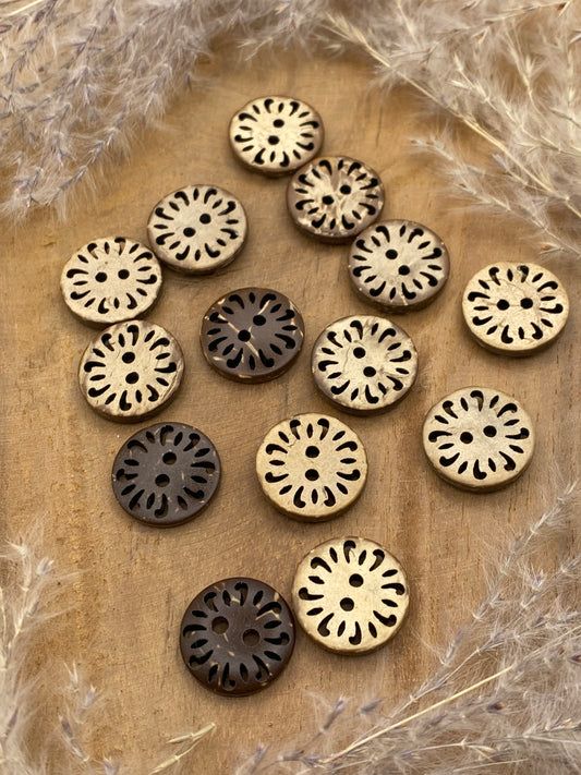 Kokosknopf Mandala 15mm - Ameloua