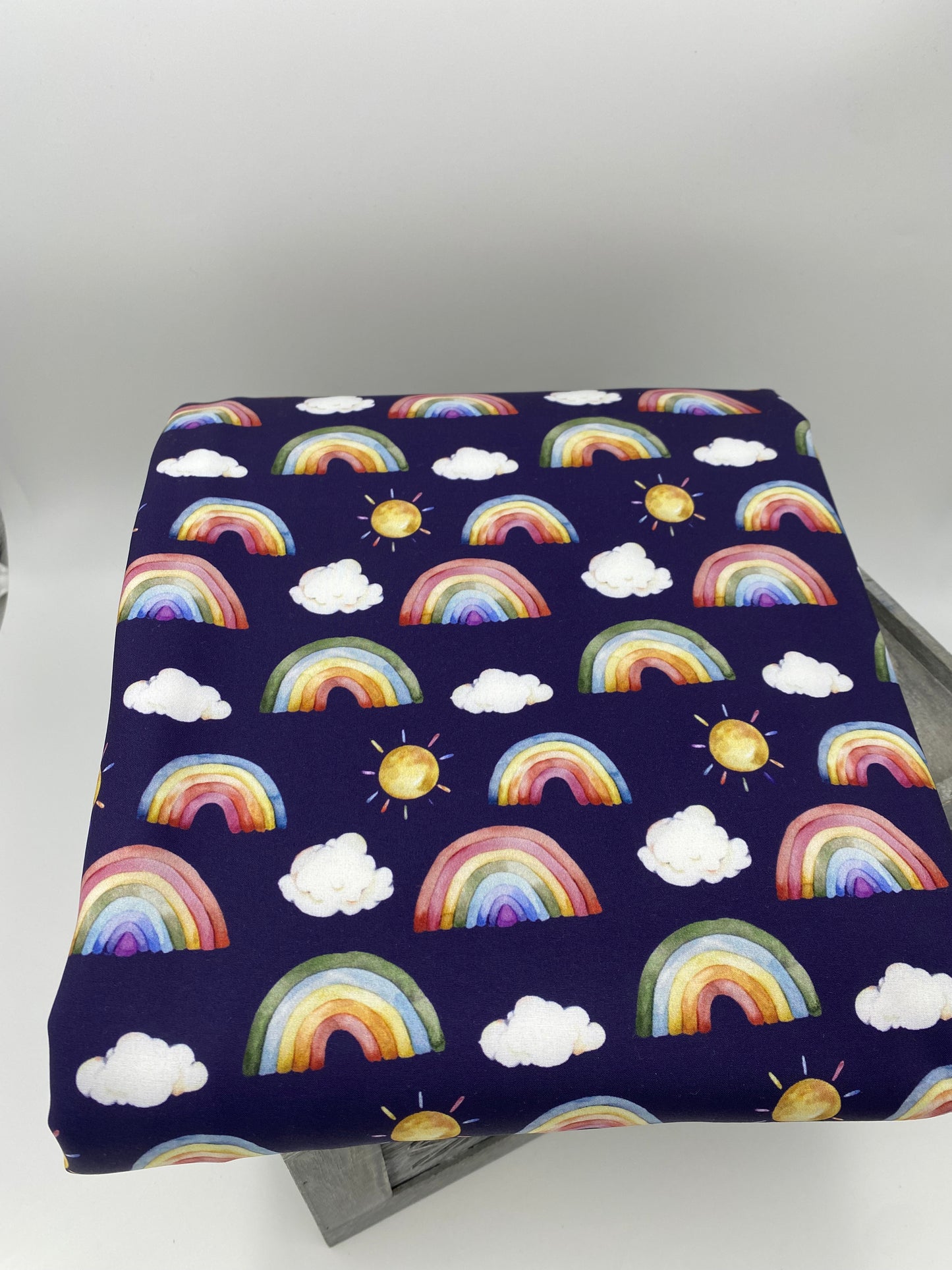 Regenbögen auf dunkelblauen Hintergrund Softshell - 0,4m SALE
