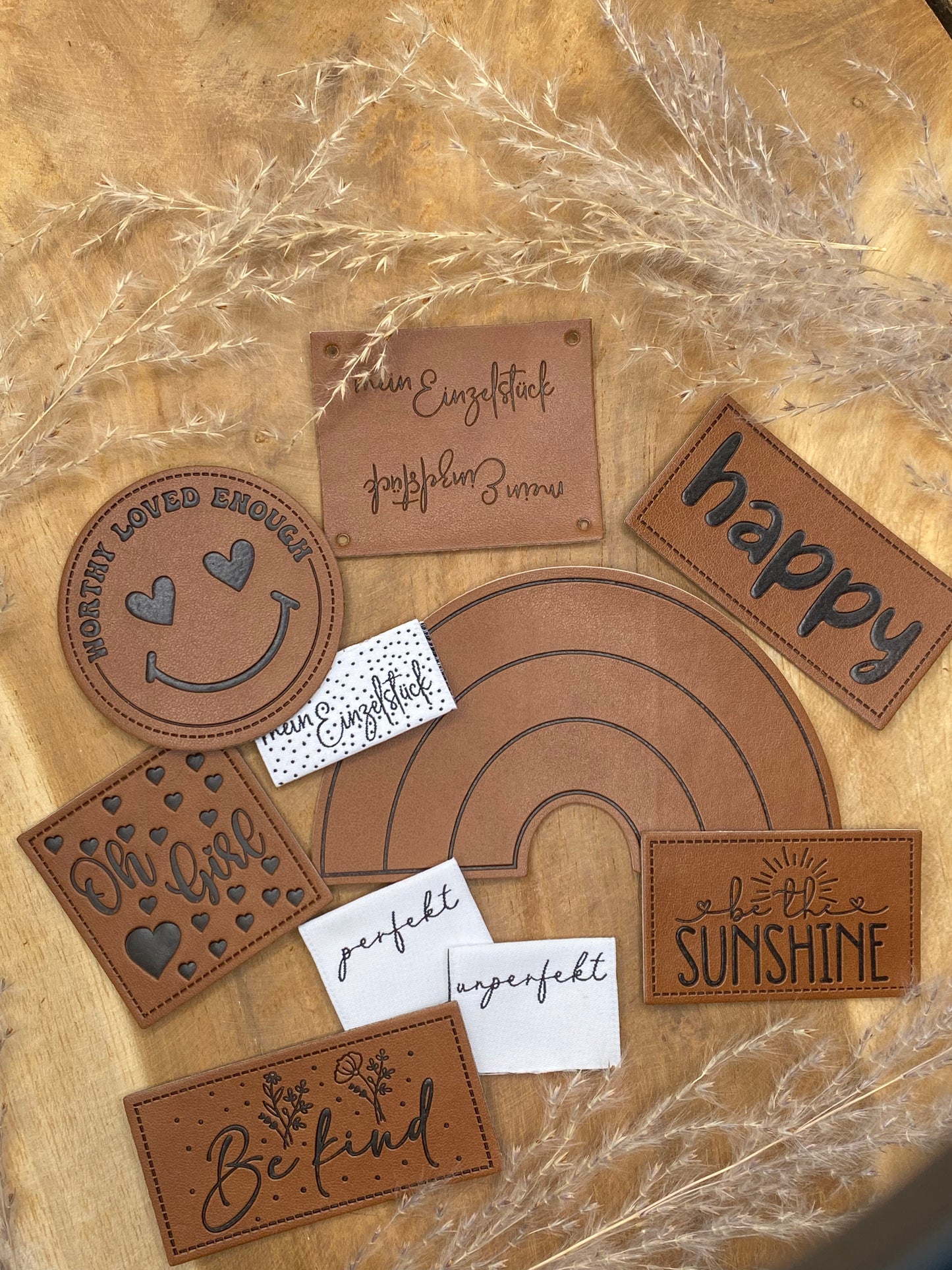 Be kind Kunstlederlabel Kunstleder Label Eigenproduktion