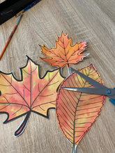 Lade das Bild in den Galerie-Viewer, Herbst Laub Blätter Vorlagen / Ausmalbild
