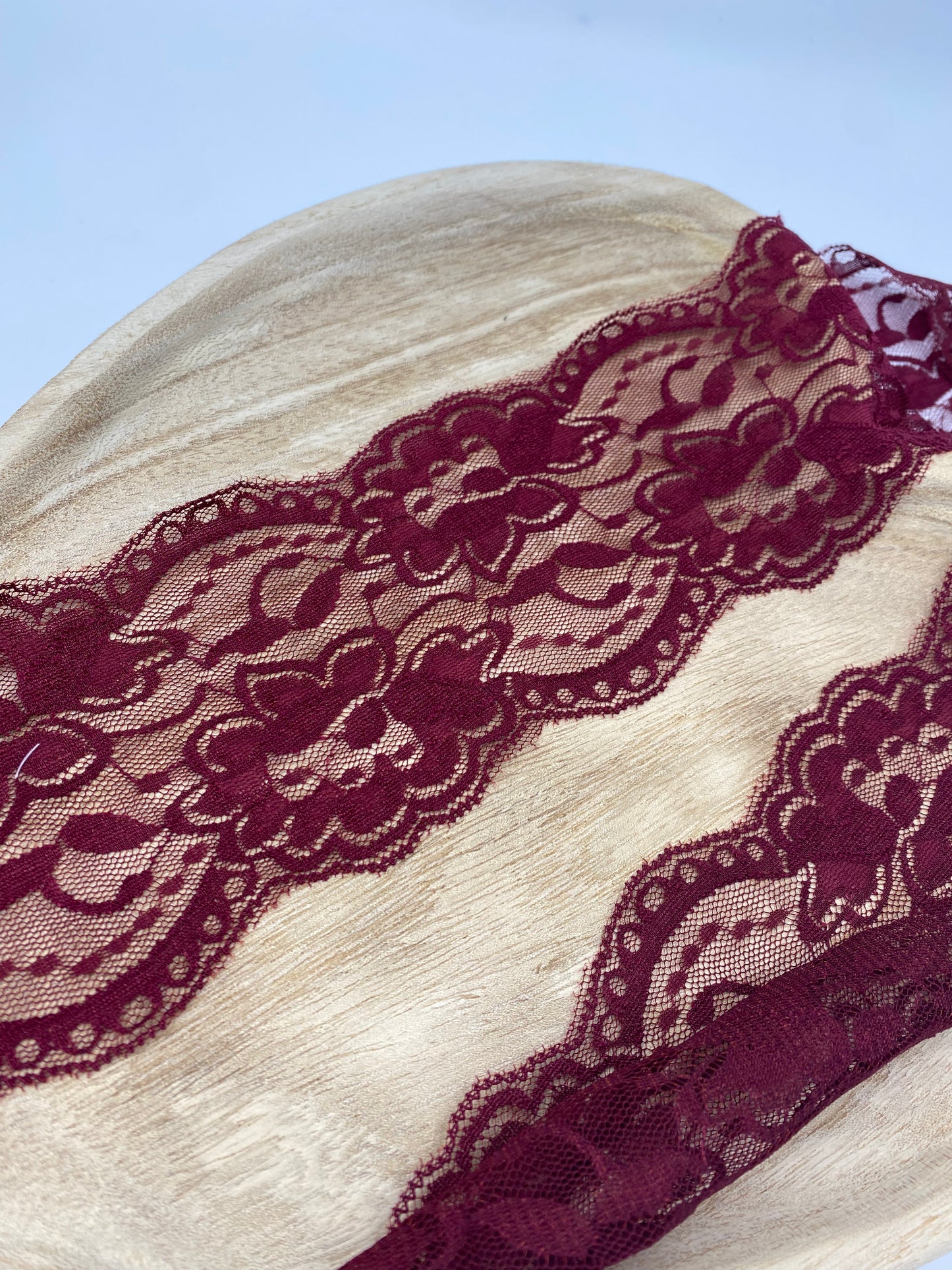 elastische Spitze 100mm Bordeaux