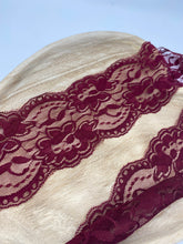 Lade das Bild in den Galerie-Viewer, elastische Spitze 100mm Bordeaux
