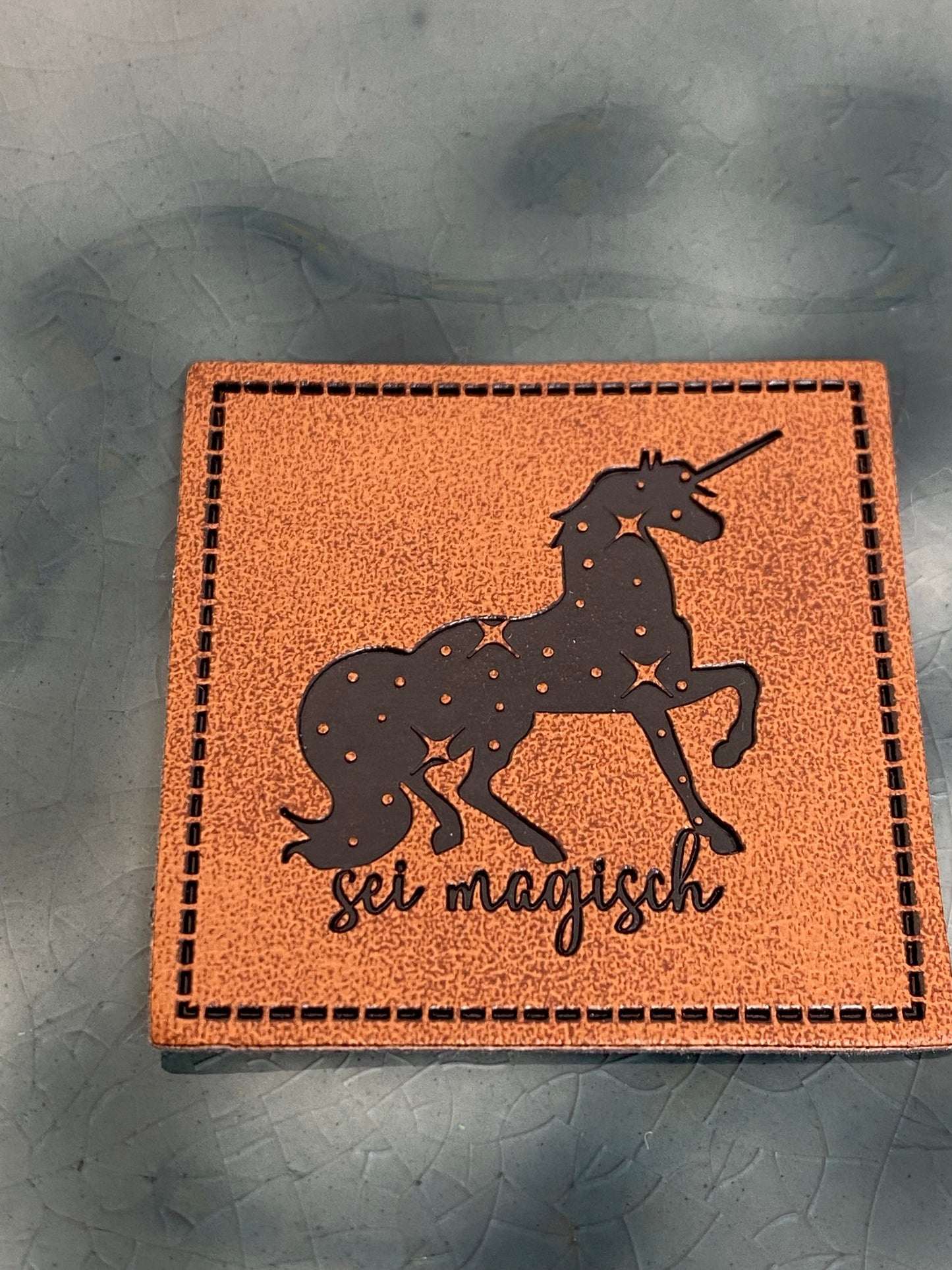 sei magisch Kunstlederlabel Kunstleder Label Eigenproduktion