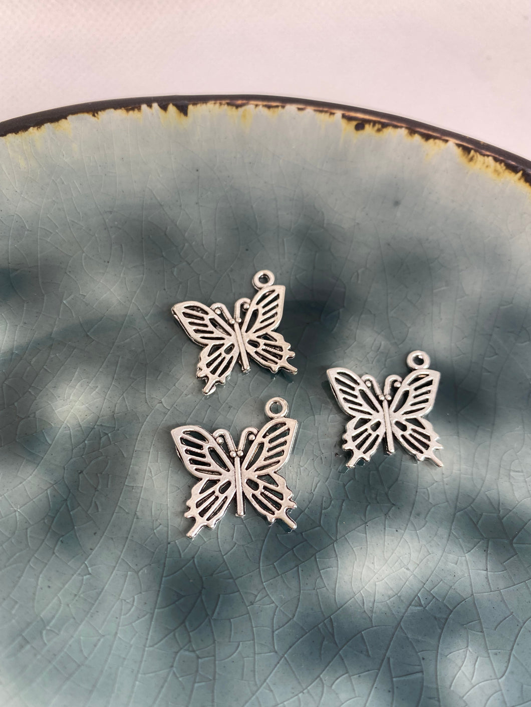 Label Metall Schmetterling
