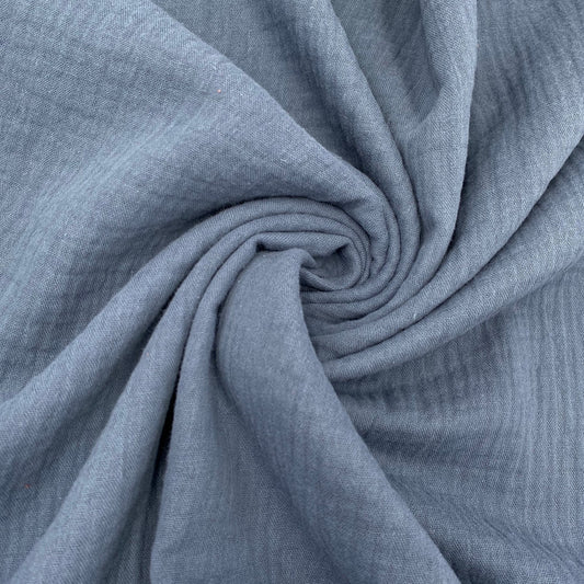 Musselin Uni Double Gauze - Jeans