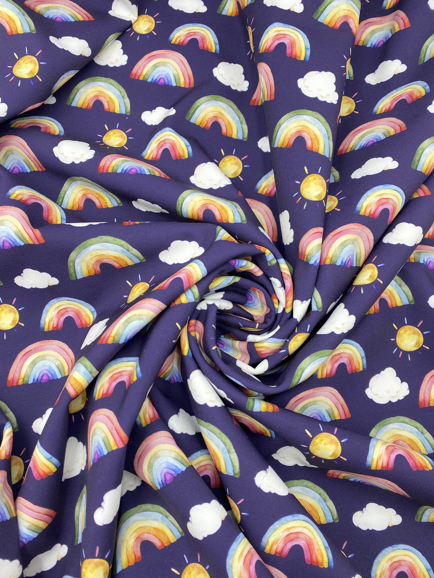 Regenbögen auf dunkelblauen Hintergrund Softshell - 0,4m SALE