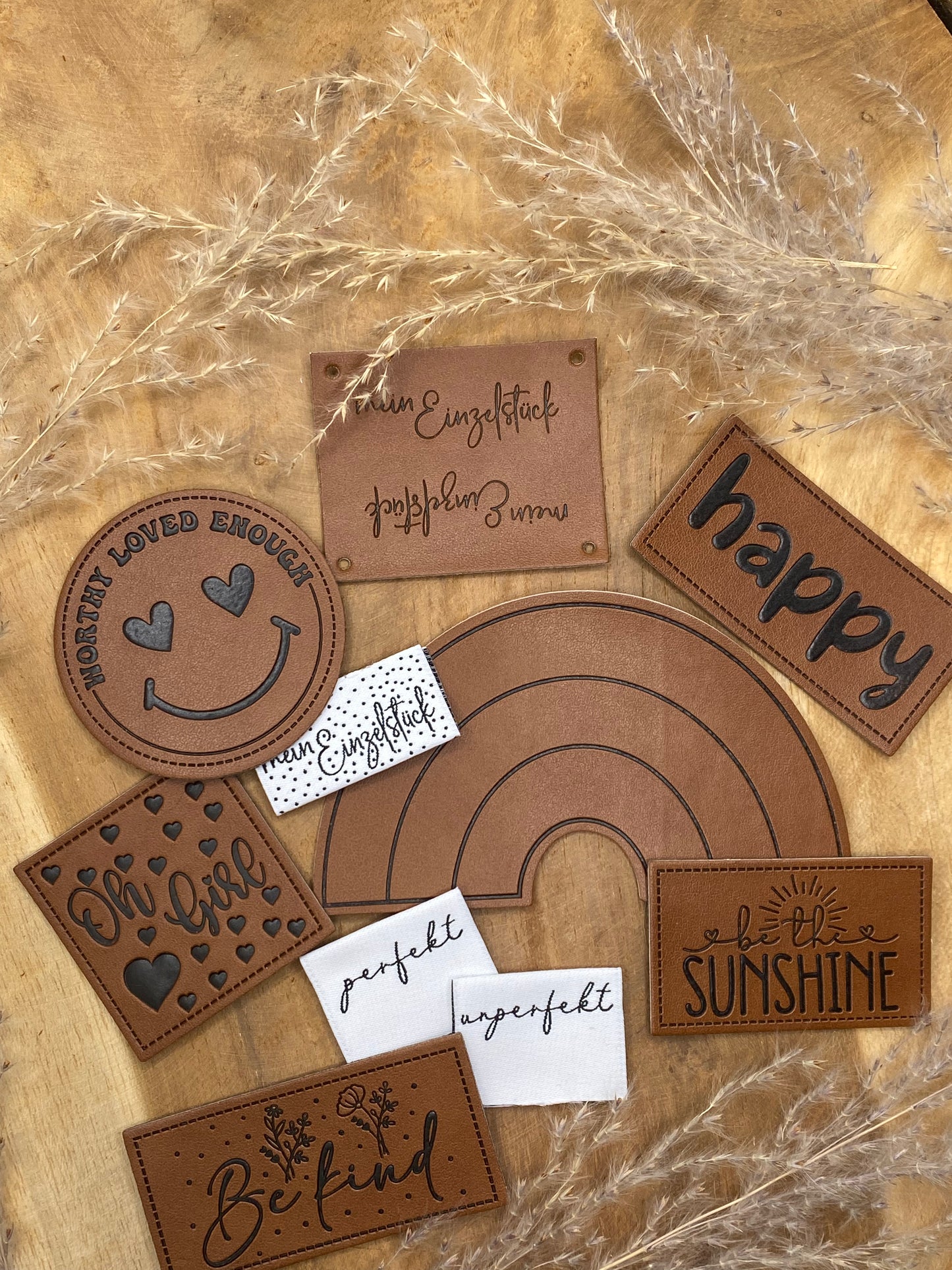 perfekt / unperfekt Web Label gewebt Eigenproduktion